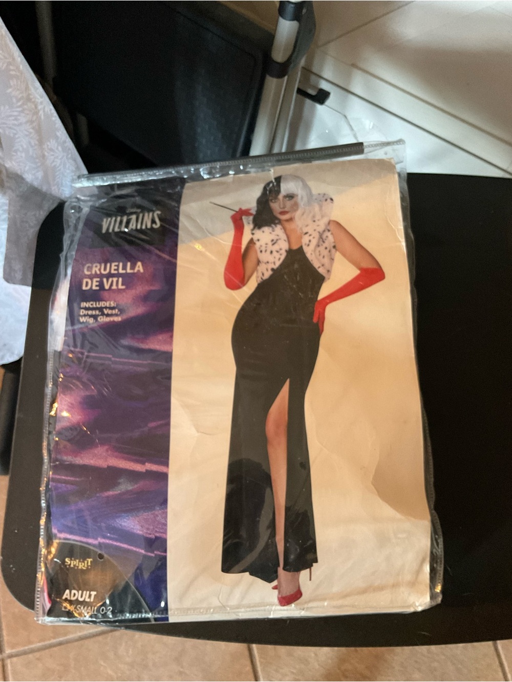 Disney Cruella de Vil Costume Black and Red High-Low Evening Dress